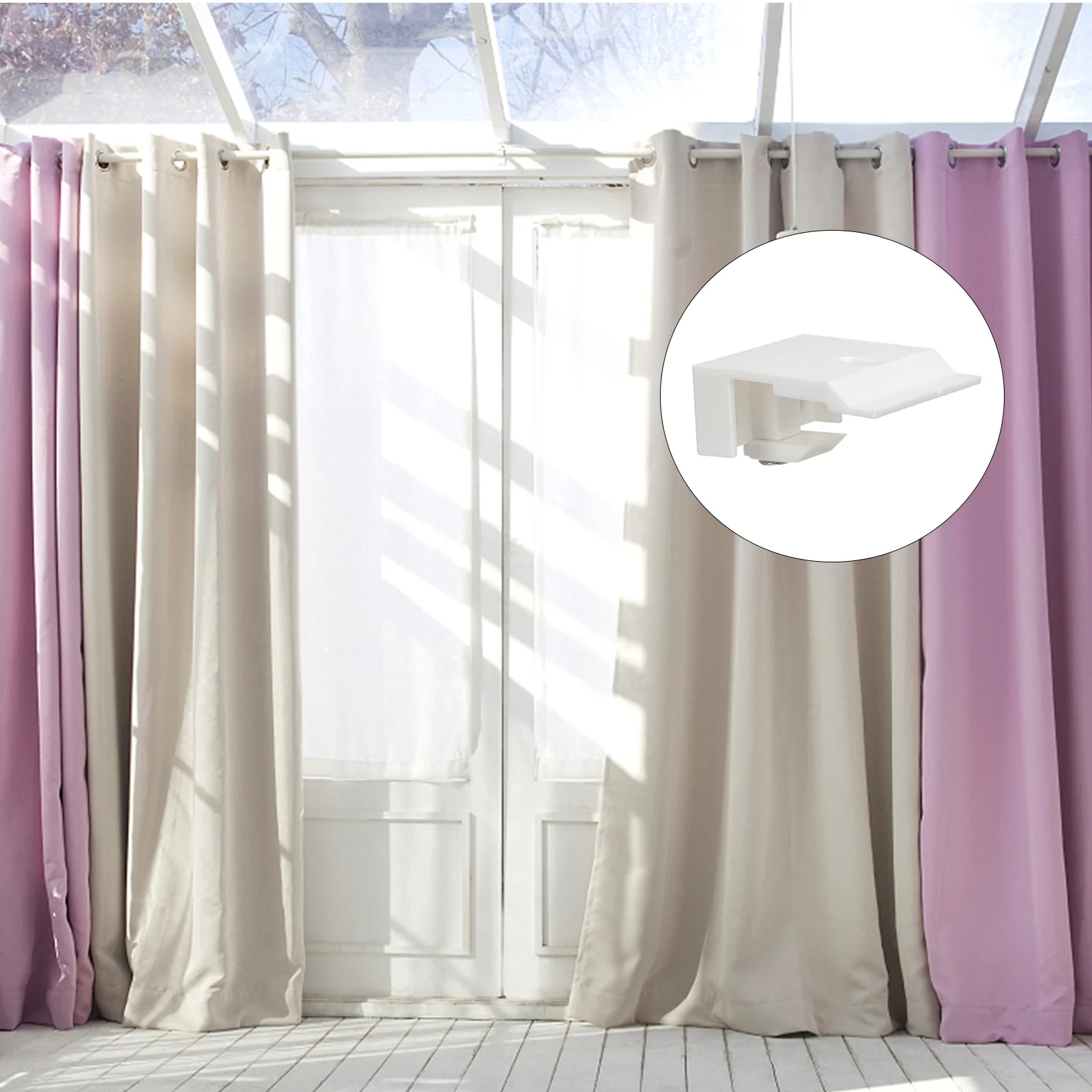 

10Pcs Curtain Clip Holders Plastic Metal Brackets for Bedroom Kitchen Office Window Drapery Home Curtain Accessories