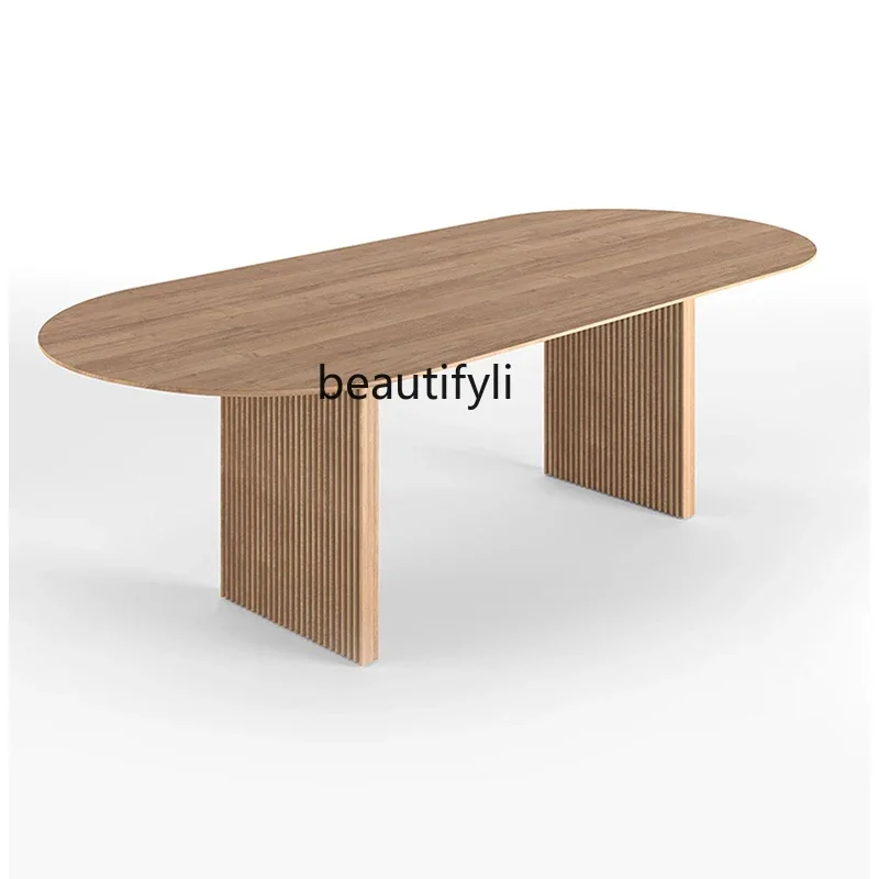 

D80 Solid wood North American walnut modern creative office negotiation table