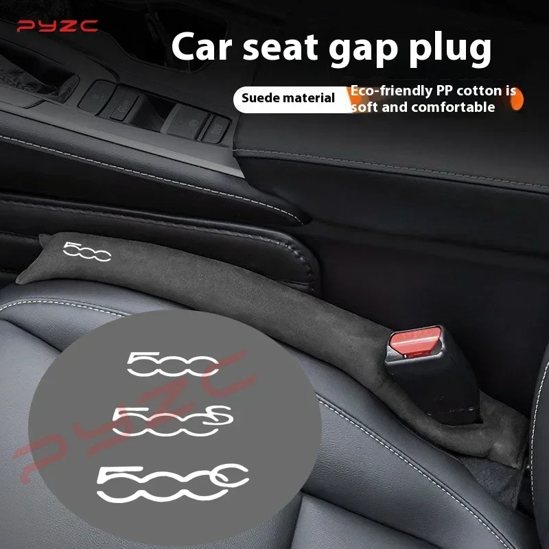 

For fiat 500E 500C 500S 500 Car Seat Gap Filler PU Leather Soft Side Leak-proof Seam Plug Auto Interior Accessories