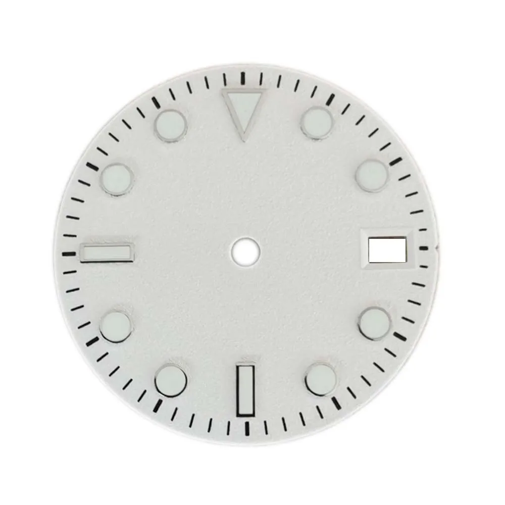 28.5mm Frosted Dial for NH35/NH36/4R/7S Movement Light Blue/Green/White Watch Face Modified Watch Dial Accessories