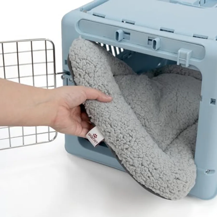 حامل قطط للسفر قابل للطي مع تصميم للباب الأمامي لسهولة الوصول والراحة - حامل خفيف الوزن قابل للطي مع مقاوم للماء