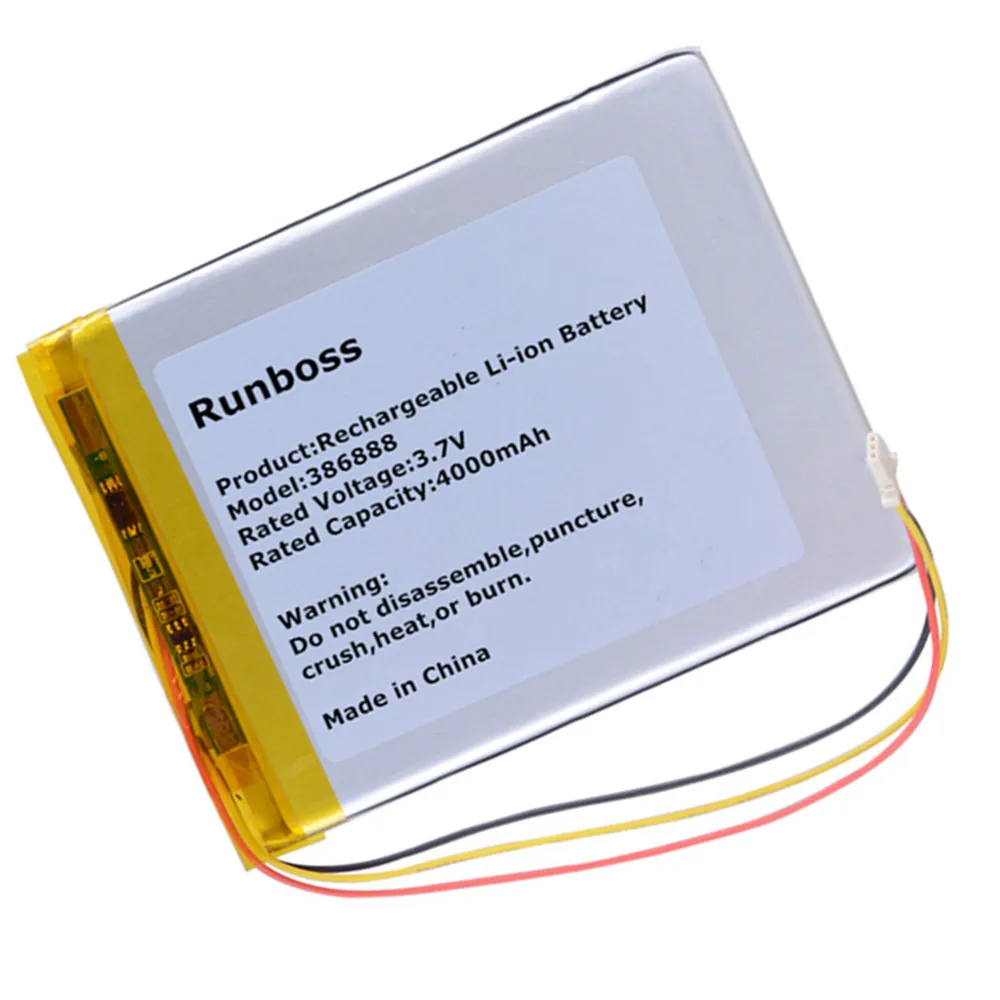 386888 357095 306480P 3.7V 4000mAh بطارية بوليمر للكتاب بوكس جيمس كوك بوكس الكتاب الإلكتروني كزة برو أونيكس داروين 3 4 5 6 PH386888PL