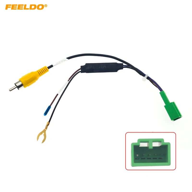 FEELDO Car Parking Reverse Rear Camera Video Plug Converter Cable Adapter For Isuzu 2020 Car MP5 Cable #HQ7321