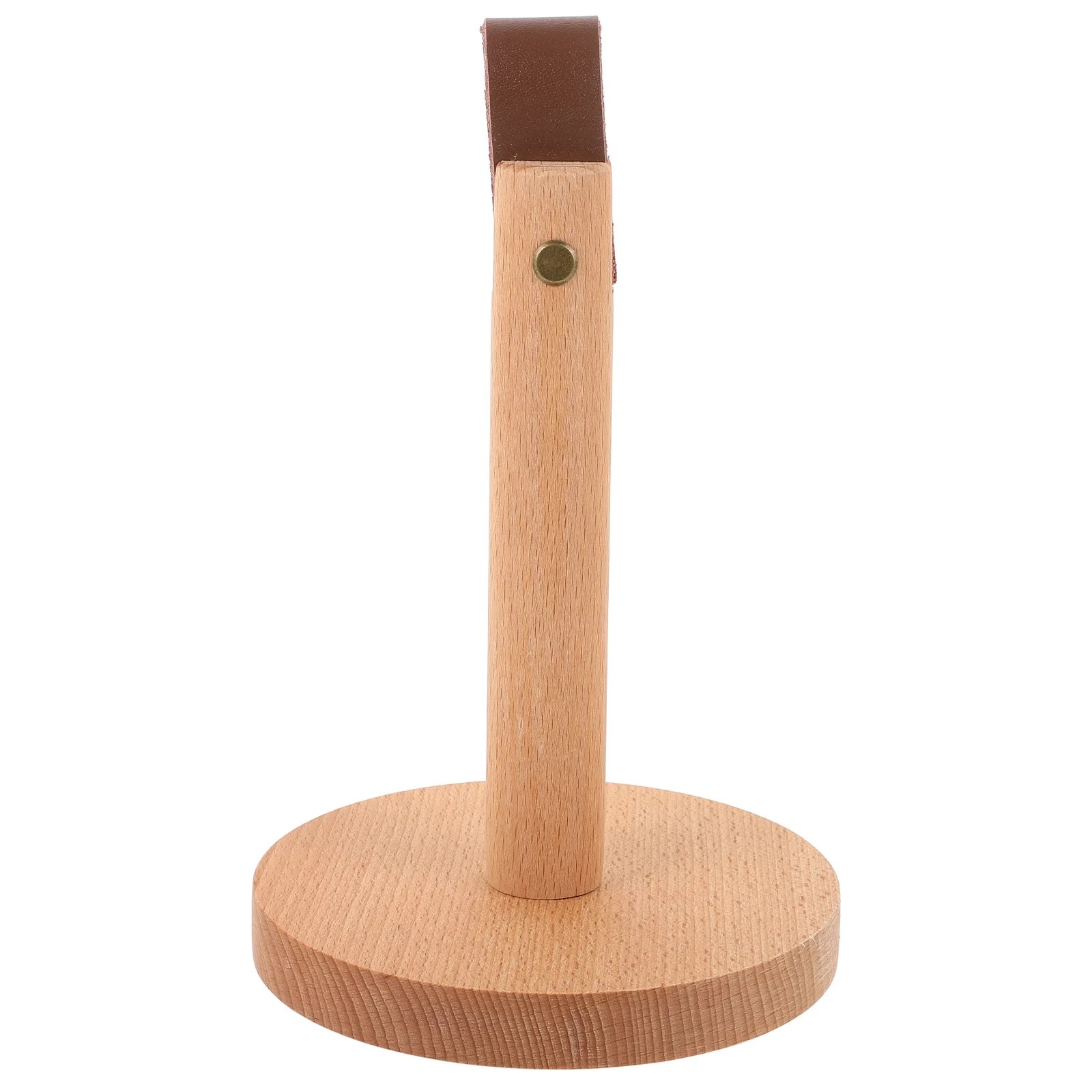 

Wooden Paper Towel Holder Durable Standing Kitchen Roll Organizer Paper Storage Rack Countertop Non Slip Kitchen Towel Holder