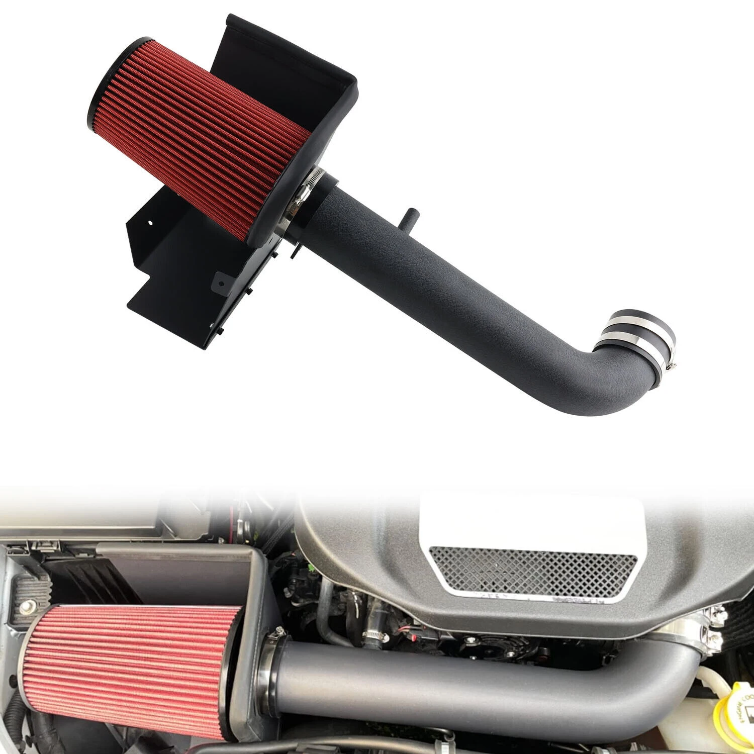 new Cold Air Intake Kit For 2012-2018 Jeep Wrangler JK V6 3.6L 4-Door/2-Door 10550A