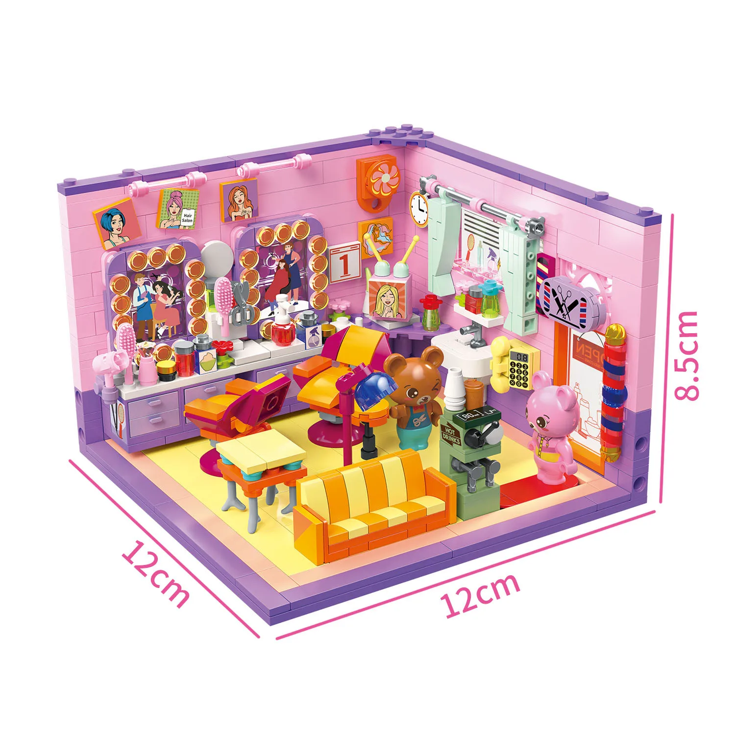 크리에이티브 퍼즐 장난감 커피숍 레코드 숍 바 클럽 스트리트 뷰 모델 빌딩 블록, DIY 조립 장난감, 어린이 블록 벽돌