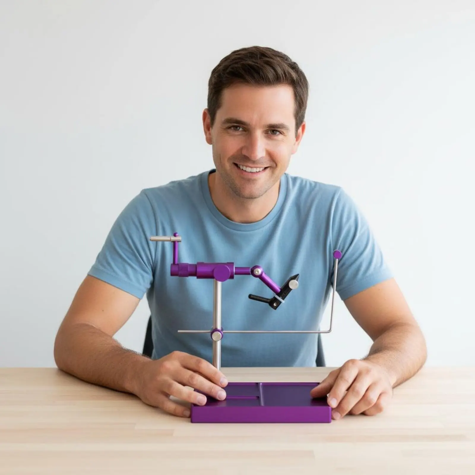 Fly Tying Vise 360 Degree Rotation Tabletop Fly Tying Vise Hobby Equipment Easy to Adjust Wire Holder