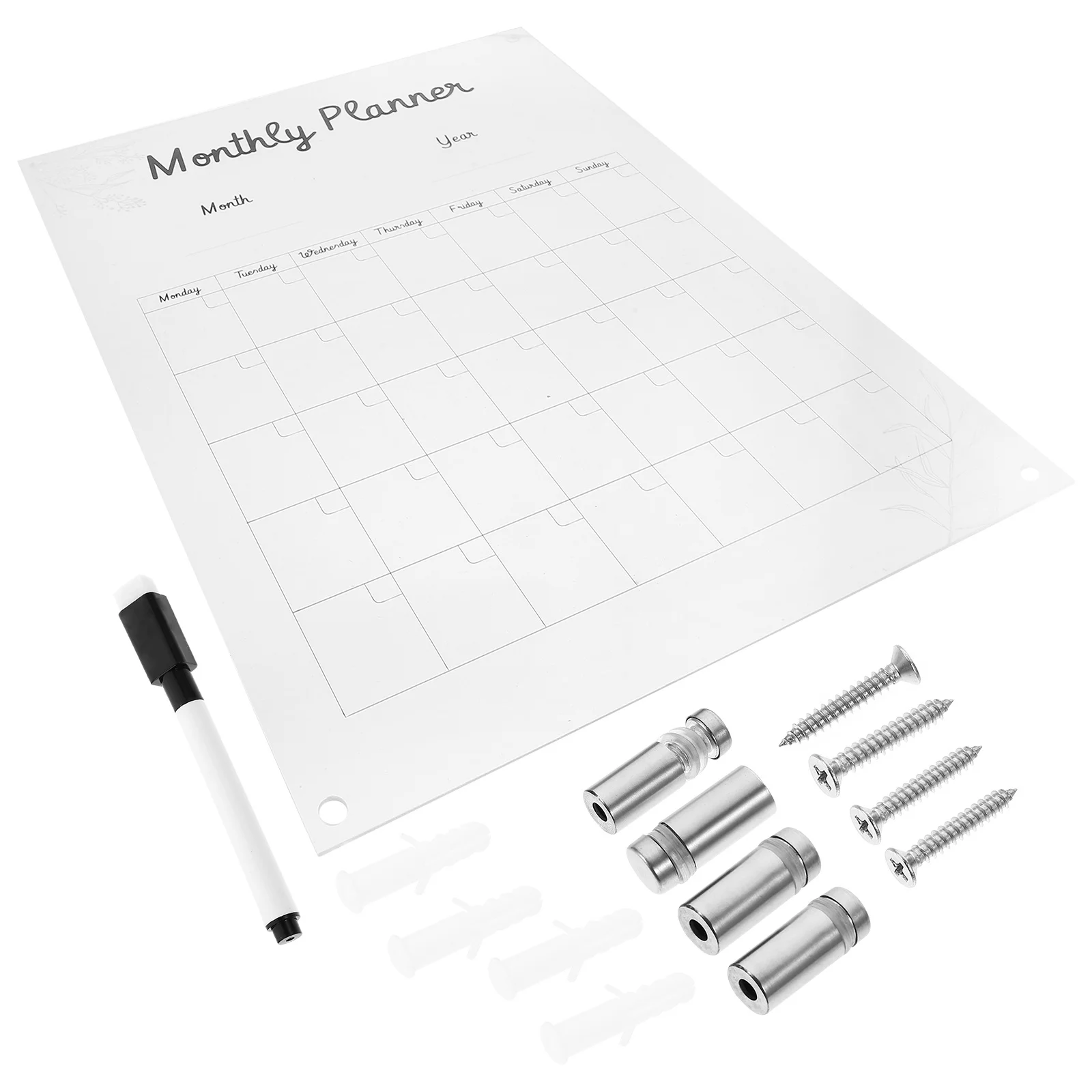 

1 Set Of Acrylic Memo Board Lightweight Erasable Writing Message Board For Door Wall Home Office Hanging Sign Planner Printing