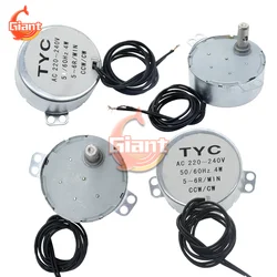 TYC-50 AC220-240V Synchronous Motor 50/60Hz Non Directional Synchronous Motor 5-6RPM CCW/CW Microwave Turntable