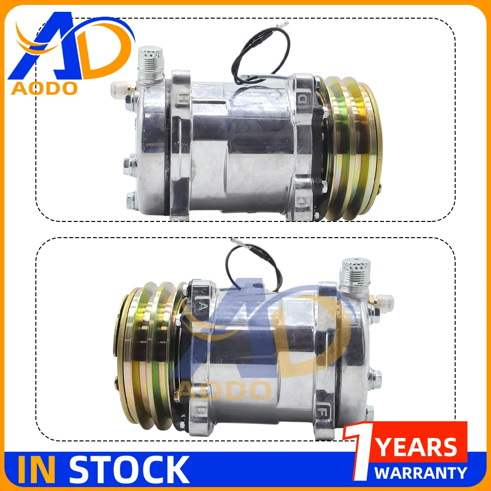 

5H14 508 SD508 Компрессор переменного тока с муфтой для тракторного экскаватора, сверхмощный грузовик, 12 В/24 В, 2 канавки, V-образный шкив