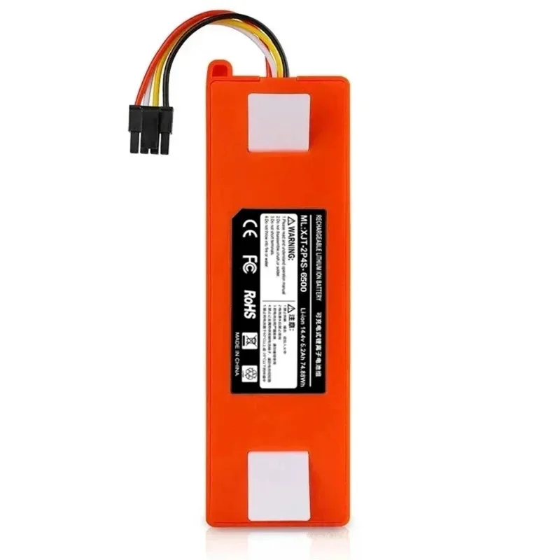 14.4V 6500mAh For Roborock S6 S7 MaxV Q5 Q7 MAX Robot Vacuum Cleaner Replacement Battery