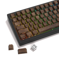 XVX Side Print Backlit Wooden Patten 5 Side Dye-Sub PBT Keycap RGB Cherry Profile For Cherry MX 136 keys