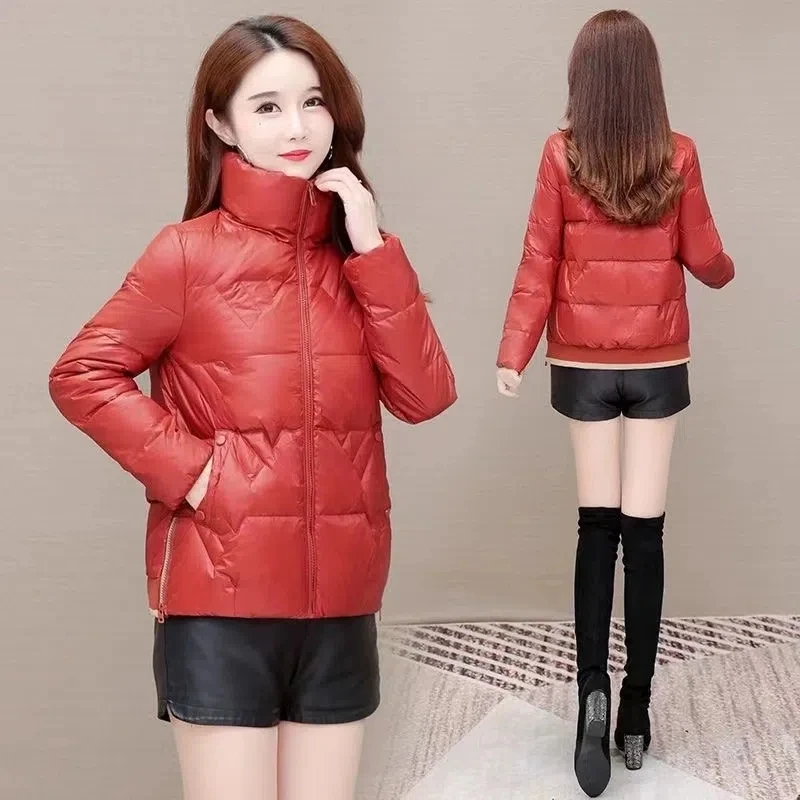 Fashion Unten Gepolsterte Jacke Kurze Frauen Parkas Mantel 2022 Neue Dicke Warme Baumwolle Mantel Herbst Winter Jacke Outwear Rot Schwarz weibliche