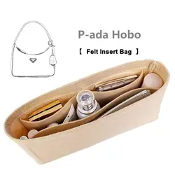 Fits For P-ada Hobo Bag Under Arm Cloth Insert Bag Organizer Makeup Handbag Organizer Travel Inner Purse Portable Cosmetic Bags