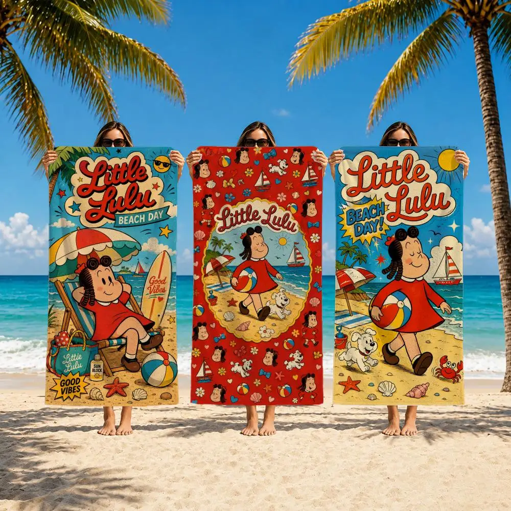 Cartoon L-Little Lulu Towel Towel beach towel, quick drying absorbent bath towel for Swim,Gym,Camping,Outdoor hot