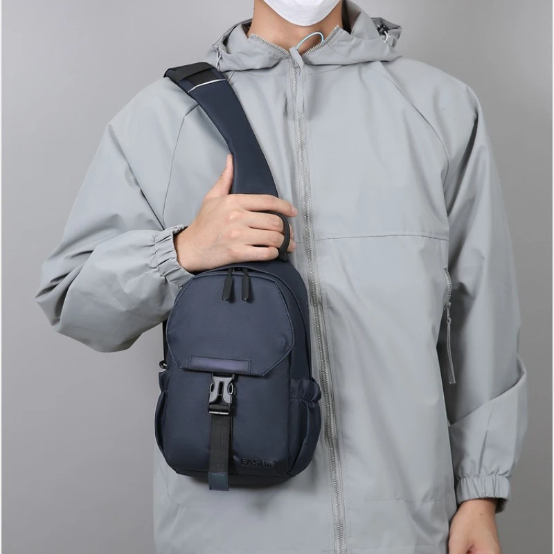 

Large Capacity Outdoor Sports Cycling Crossbody Bag Men's Chest Bag Business Travel Simple Versatile Shoulder Bag