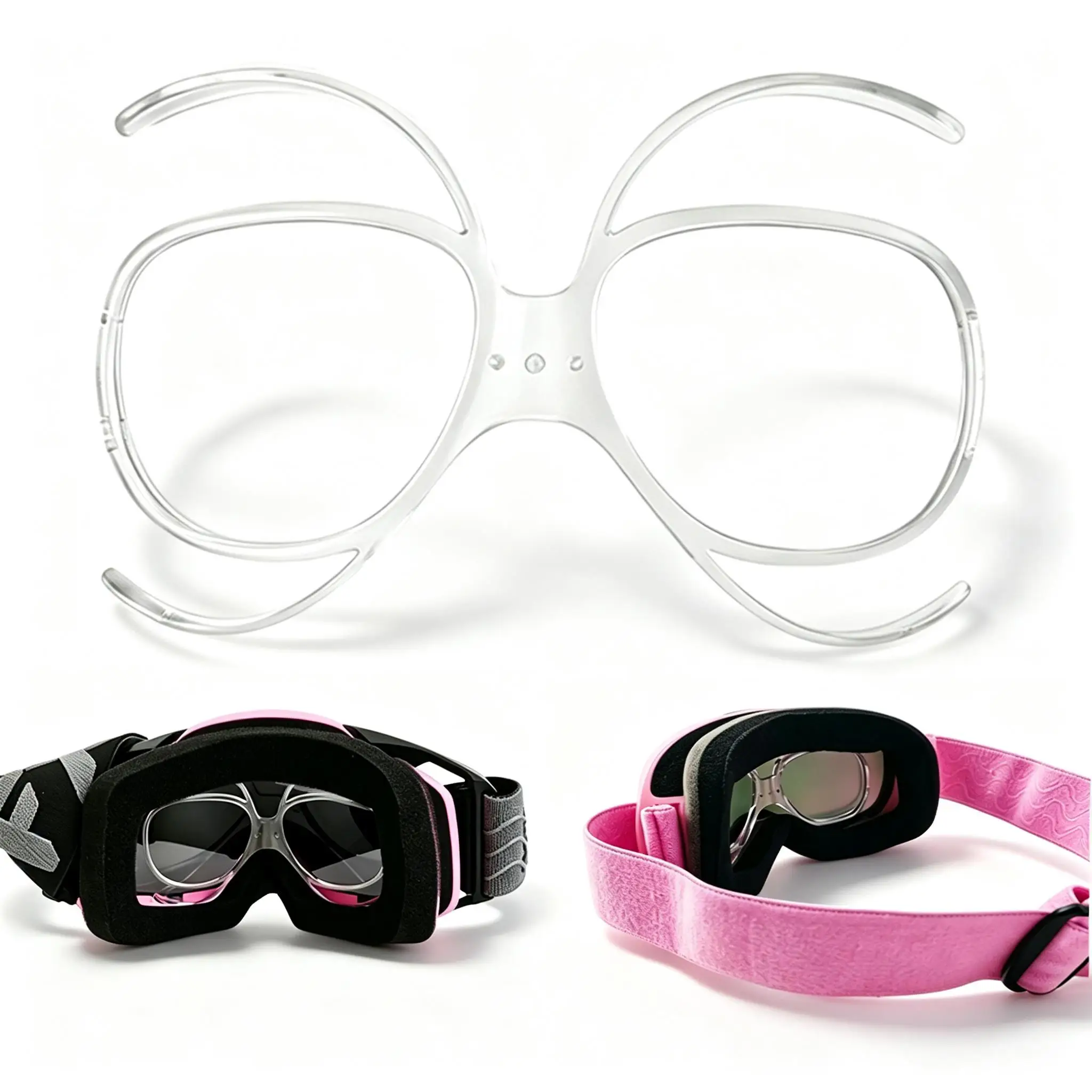 Clip‑on TR90 Goggle Myopia Insert Frame, Beginner & Pro Riders, Ski Snowboard Cycling For Spherical Cylindrical Goggles