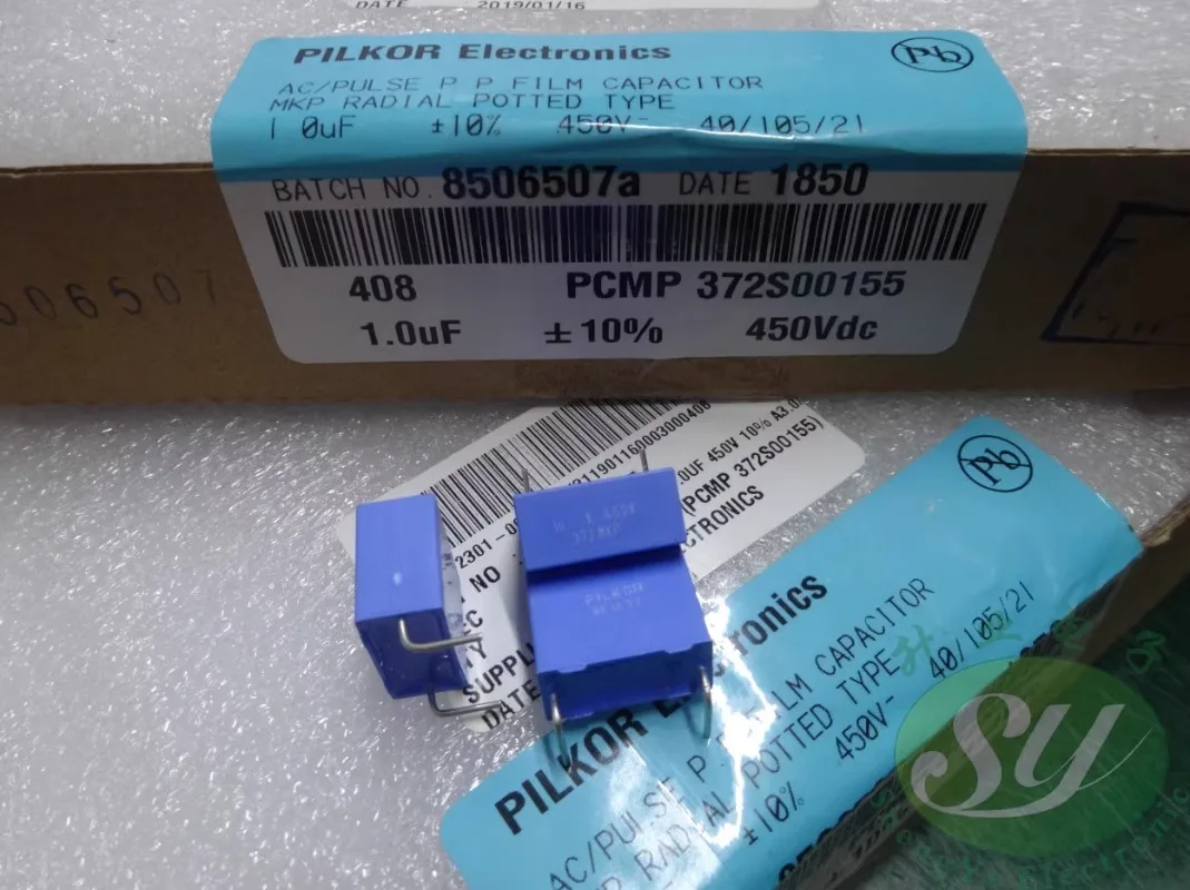 5 peças mkp 1.0uf/450v 1uf 1u0 105 novo capacitor de filme 15mm