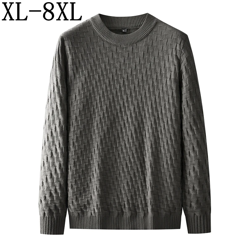 

8XL 7XL 6XL Pull Homme 2022 New Winter Top Quality Thick Warm Sweater Men Long Sleeve Turtleneck Pullover Casual Mens Sweaters