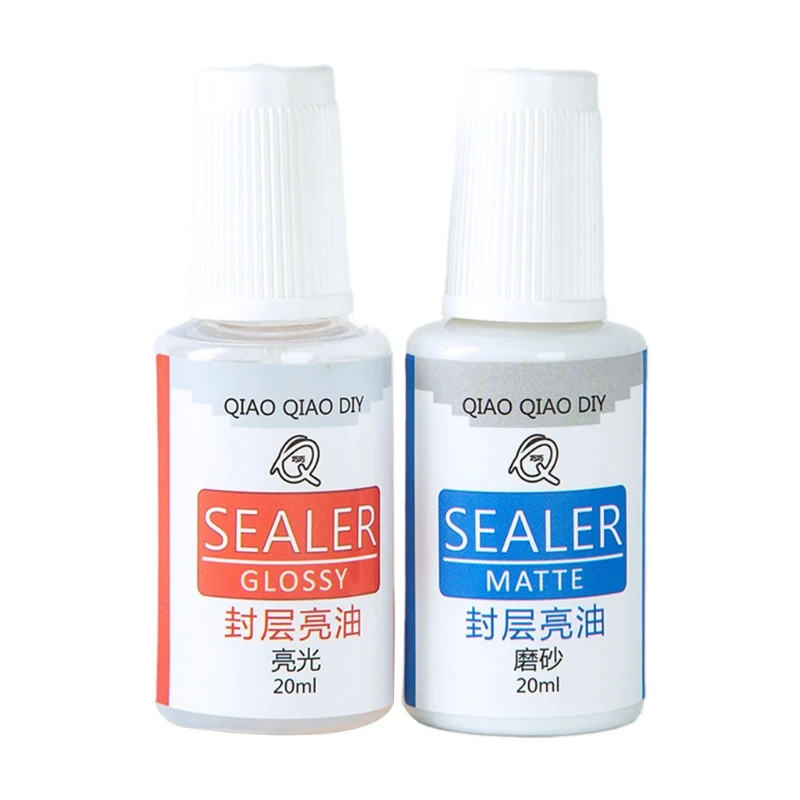 

2 Bottles Waterproof Protects Brightening Gel Oil Epoxy Resin Sealing Glossy Matte Surface Glossy Oil Sealer Matte Oil 97QE