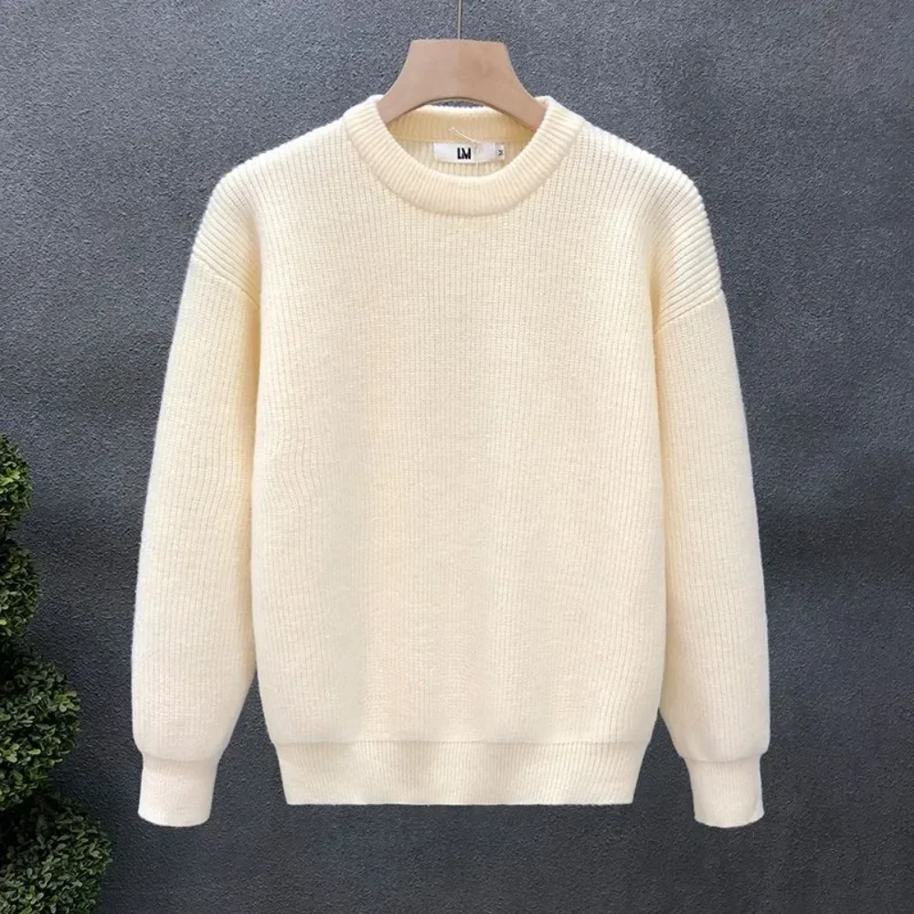 Men Autumn SolidColor Wool Sweaters Slim Fit Men Street Wear Mens Clothes Knitted Sweater Men Pullovers Korean Fashion Sweaters