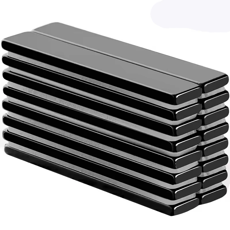 59 x 9,3 x 2,8 mm schwarze rechteckige Kühlschrankmagnete, robuster Magnet, magnetische Haken, Push-Pin, perfekt für Küche, Handwerk, Foto, Büro