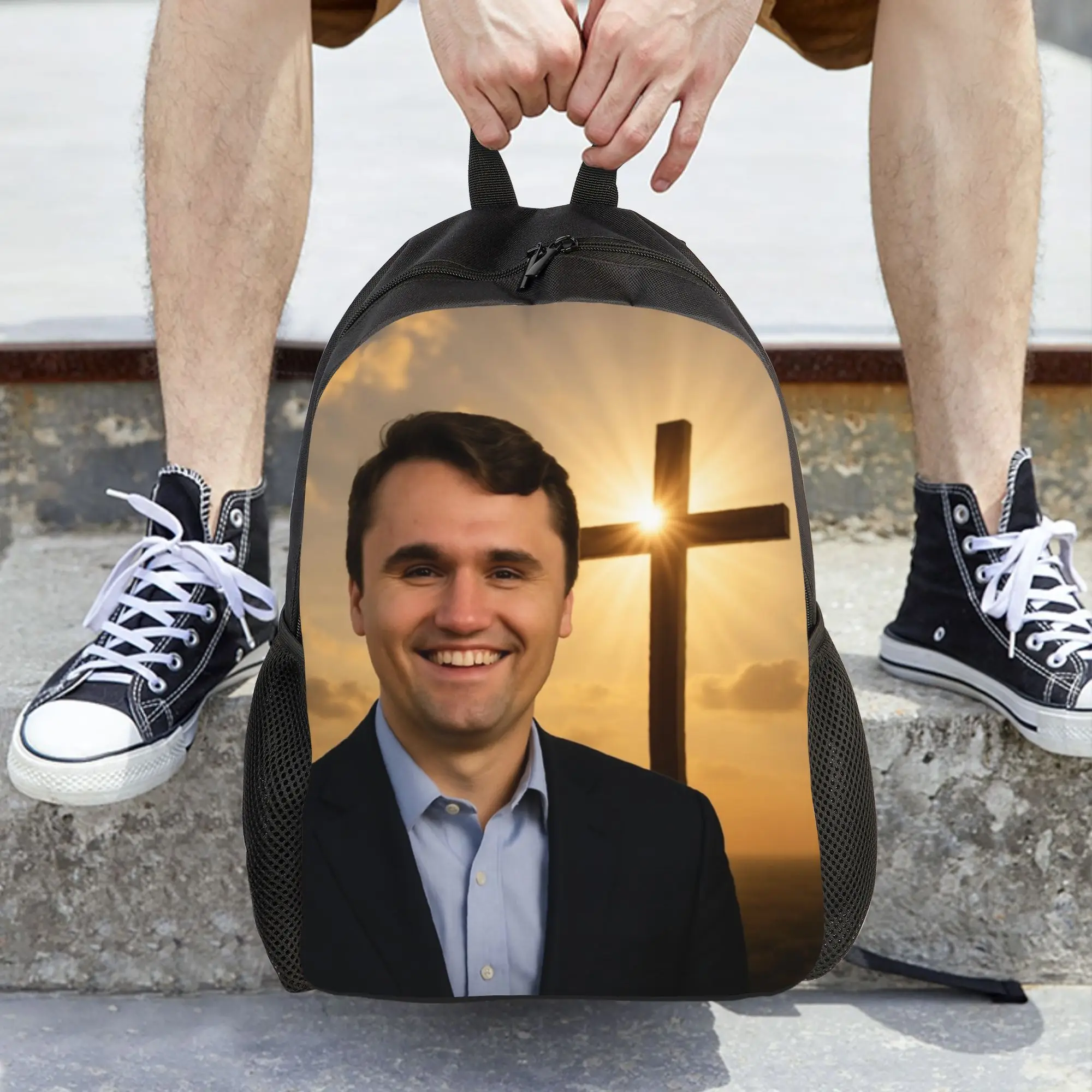 

Женский рюкзак Charlie Kirk Meme, классическая школьная сумка для студентов, рюкзак для ноутбука, дорожная сумка через плечо для мальчиков и девочек
