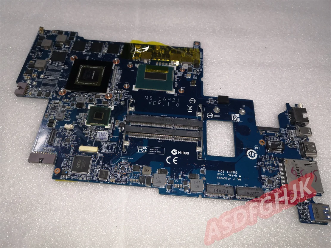 Original ms-16h21 ver1.0  For msi gs60 laptop Motherboard with i5 cpu and gtx860m 100% Works Perfectly