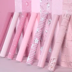 Papel tapiz autoadhesivo rosa para decoración de muebles, pegatinas de pared de vinilo impermeable para dormitorio, sala de estar