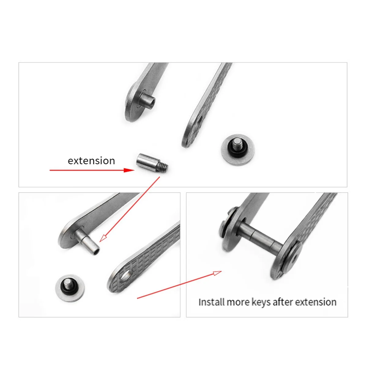 

High-quality Titanium Alloy Key Organizer Men's Mini Key Clip Car Key Bag Waist Hanging Key Chain Hook