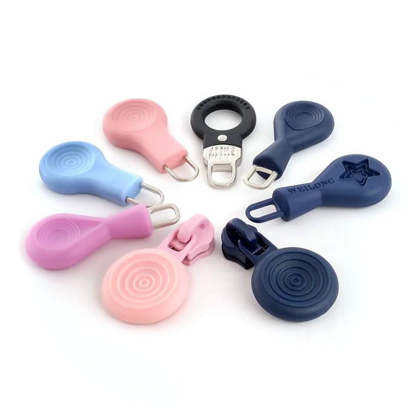 20 قطعة مزيج من البلاستيك المطاطي الناعم بسحاب للملابس والحقائب