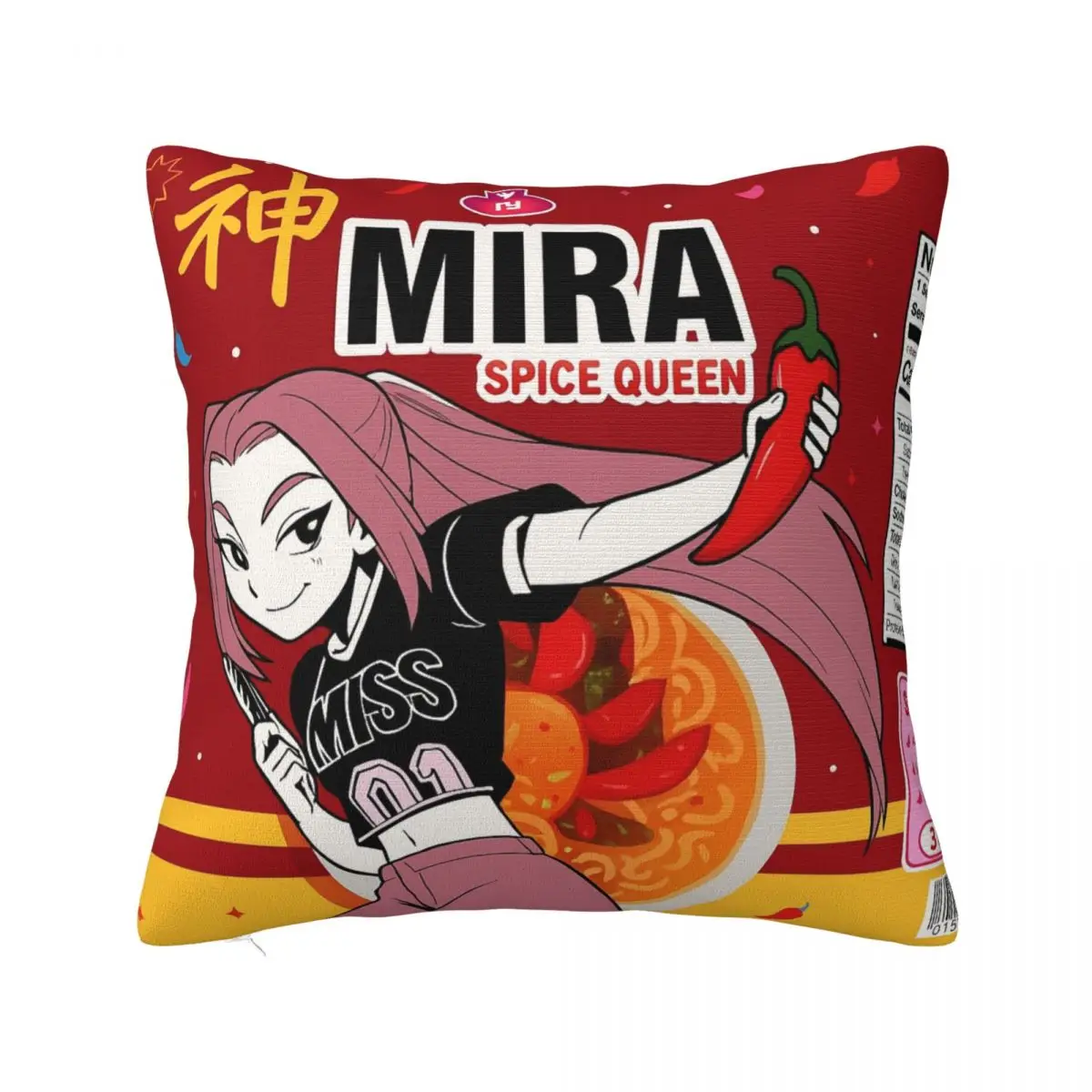 

Декоративная наволочка Kpop Demon Hunters Ramen Mira, аксессуары для дома, наволочка на молнии, разные размеры