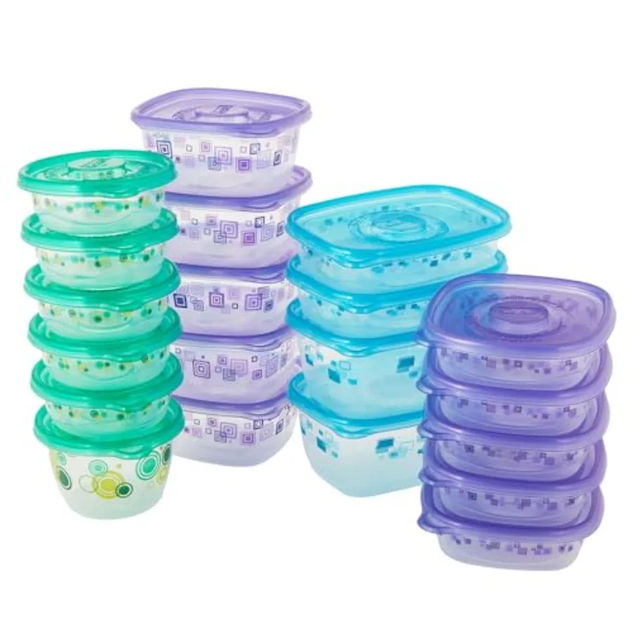 

Набор контейнеров для хранения продуктов Ware MatchWare с цветными крышками, без BPA, многоразовые пластиковые, для еды и остатков, подходят для микроволновки и посудомоечной машины.