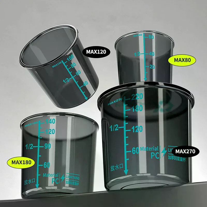4pcs Fishing Bait Measuring Cup With Graduations, High Transparency, Shockproof, Thickened, Portable Fishing Tackle