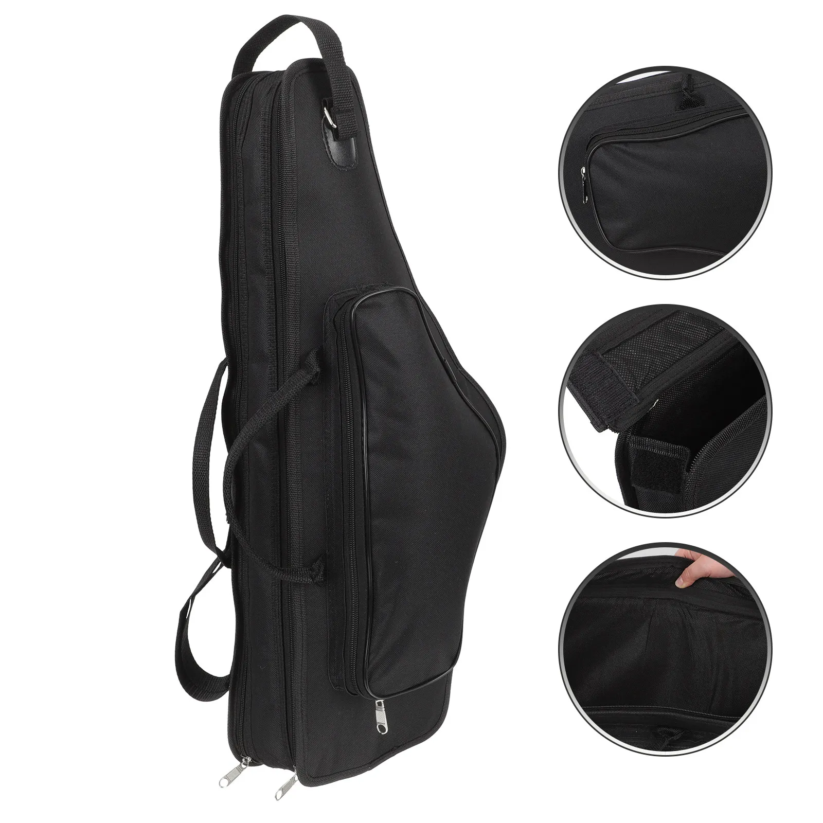 Alto Saxophone Bag Portable Shockproof Design Thick Fabric Easy Carry Adjustable Strap Concert School Studio Music Room Storage