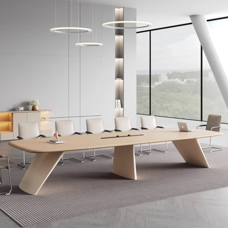 

Высококачественный конференц-стол, длинный стол, простой современный большой конференц-зал, комбинация, длинный бар для переговоров