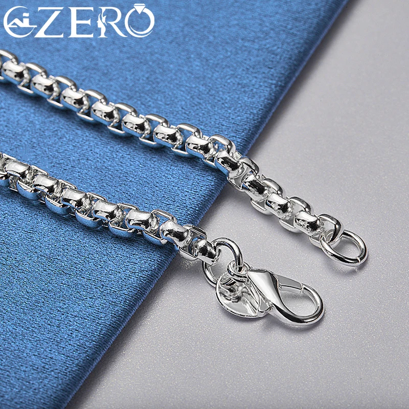 ALIZERO 18-karatowe złote bransoletki 925 Sterling Silver 4mm Okrągła bransoletka z łańcuszkiem dla kobiety Mężczyzna Biżuteria modowa Prezent ślubny — zdjęcie 5