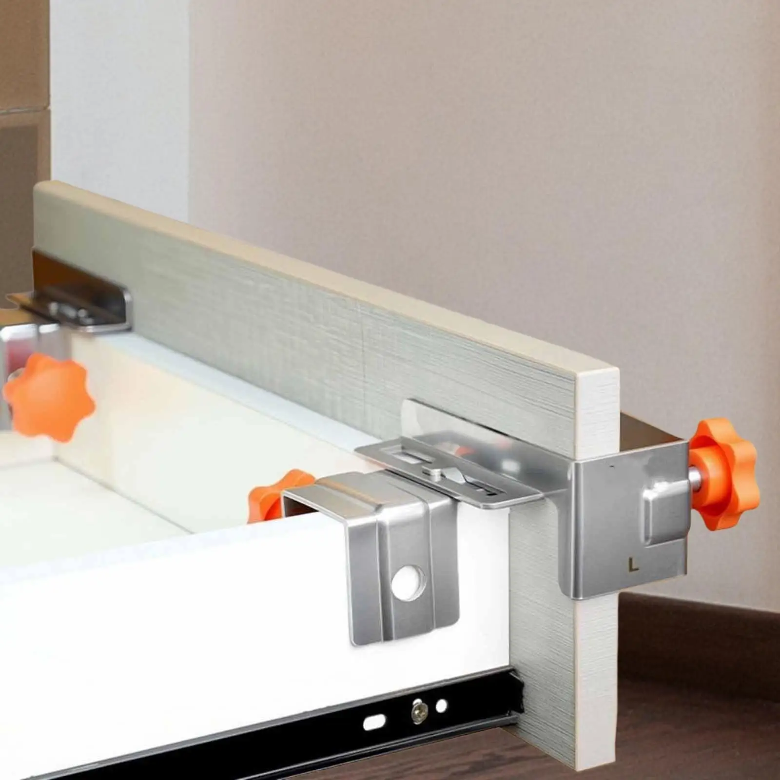

2Pcs Drawer Front Installation Clamps Drawer Jig for 10-30mm Board Thickness