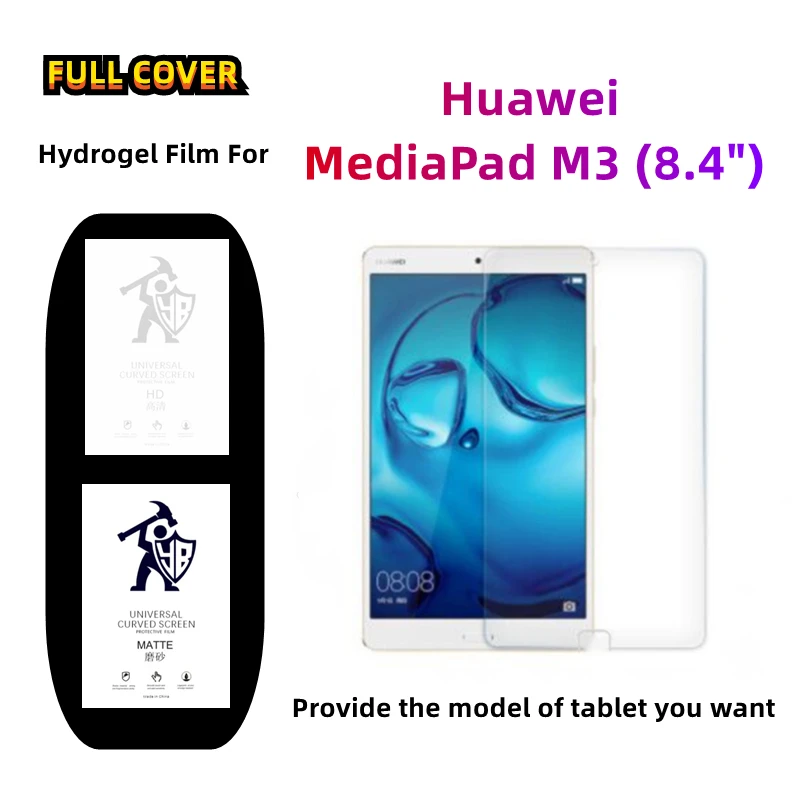 

2pcs Matte Hydrogel Film For Huawei MediaPad M3 HD Screen Protector For Huawei MediaPad M3 8.4 inches Frosted/Clear Full Cover