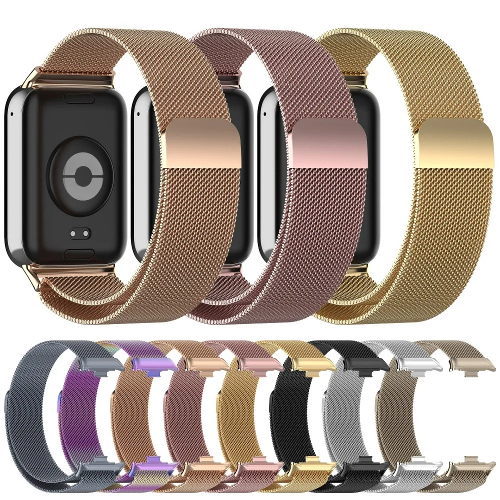 Magnetic Metal Strap For Xiaomi Mi Band 9 Pro/Mi Band 8Pro Smart Wristband Replacement Milanese Loop Watchband For Redmi watch 4