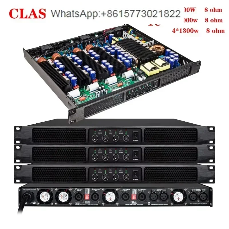 Digital audio power amplifier professional 4-channel D-class subwoofer preamplifier DJ audio sound amplifier processor system