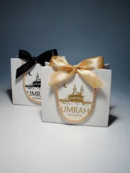 Eid Mubarak Favors Gifts Candy Boxes handbag Muslim Islamic Ramadan Kareem Party Decor,Handheld ribbon candy box 