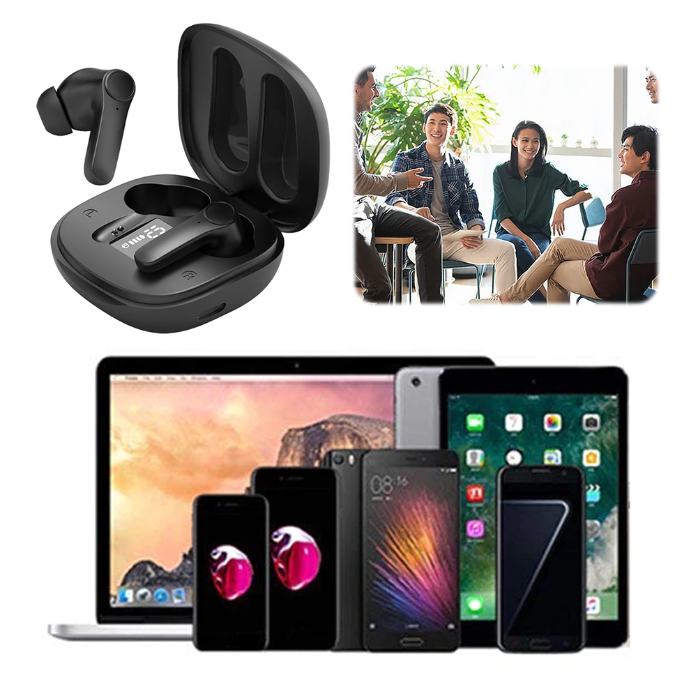 

144 Languages Real Time Translator Earbuds 4 Translation Mode Wireless BT Translation Earphones Noise Cancelling IPX6 Waterproof