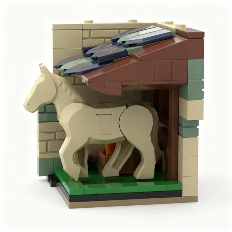 169 parça MOC Kale At Ahırı Ha - Art Craft Horse incelemesi ve fiyatı