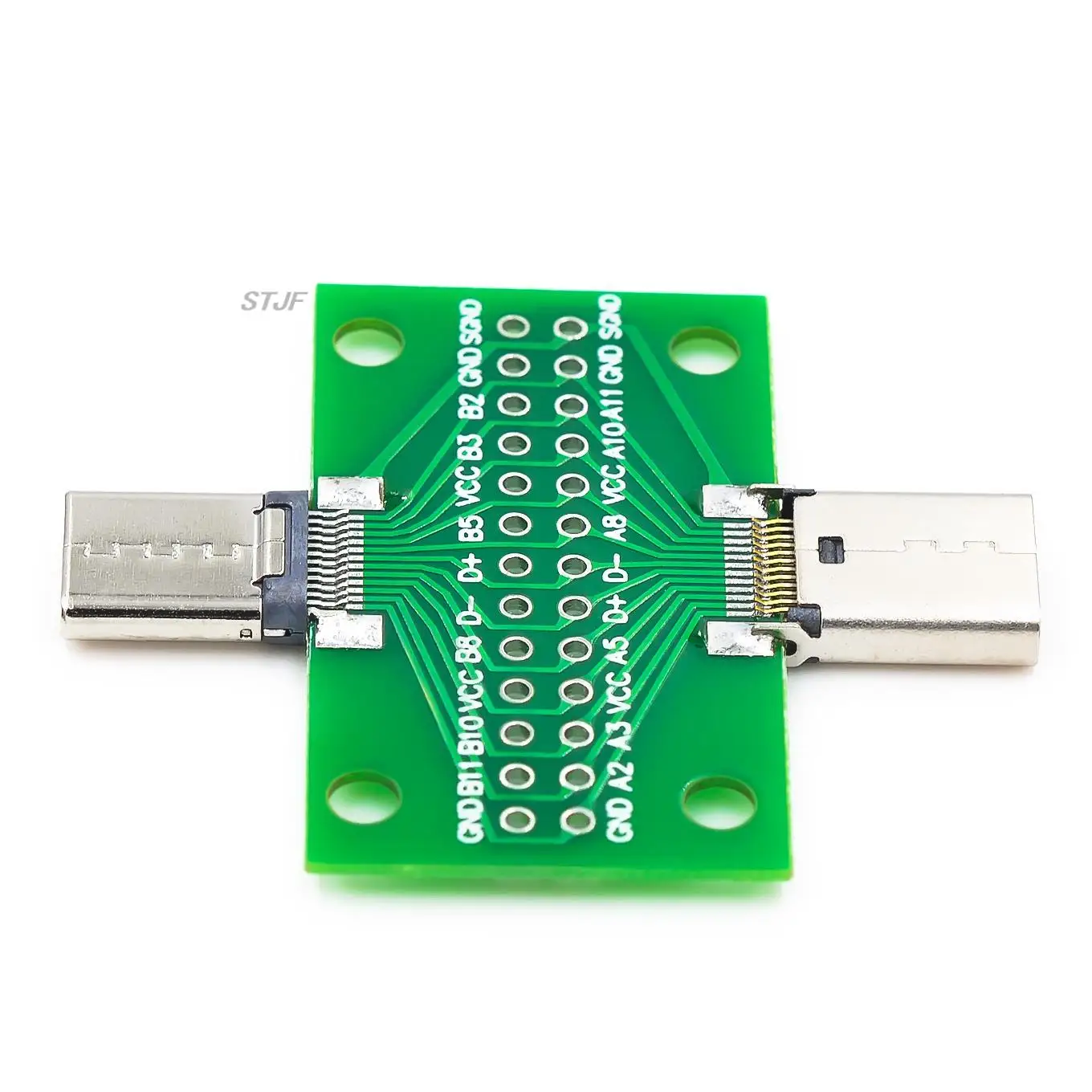 USB 3.1 Tipo-C placa adaptadora, PCB Board, fêmea, macho cabeça conversor, 2*13P para 2,54 milímetros, Módulo de teste de transferência