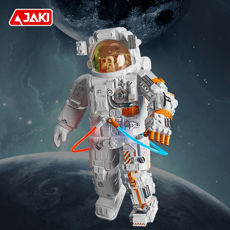 

JAKI children's building blocks astronaut toy set astronaut model assembly ornaments space aerospace series building toys