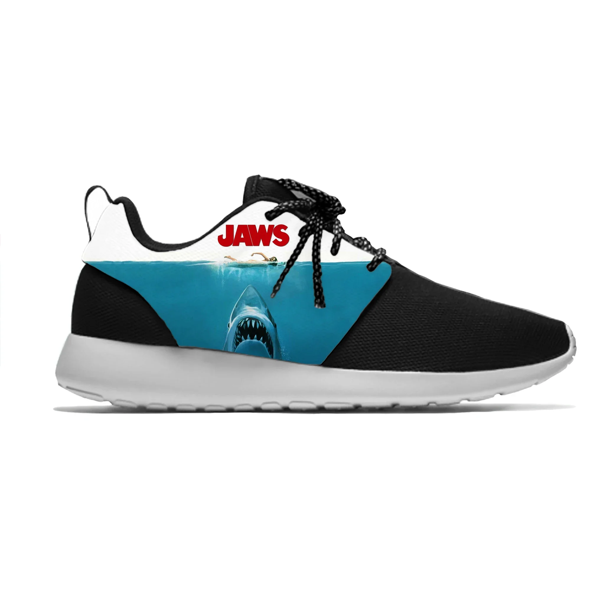 Anime Cartoon Jaws Movie Shark Horror Scary Funny Sport Running Shoes Casual Breathable Lightweight 3D Print Men Women Sneakers