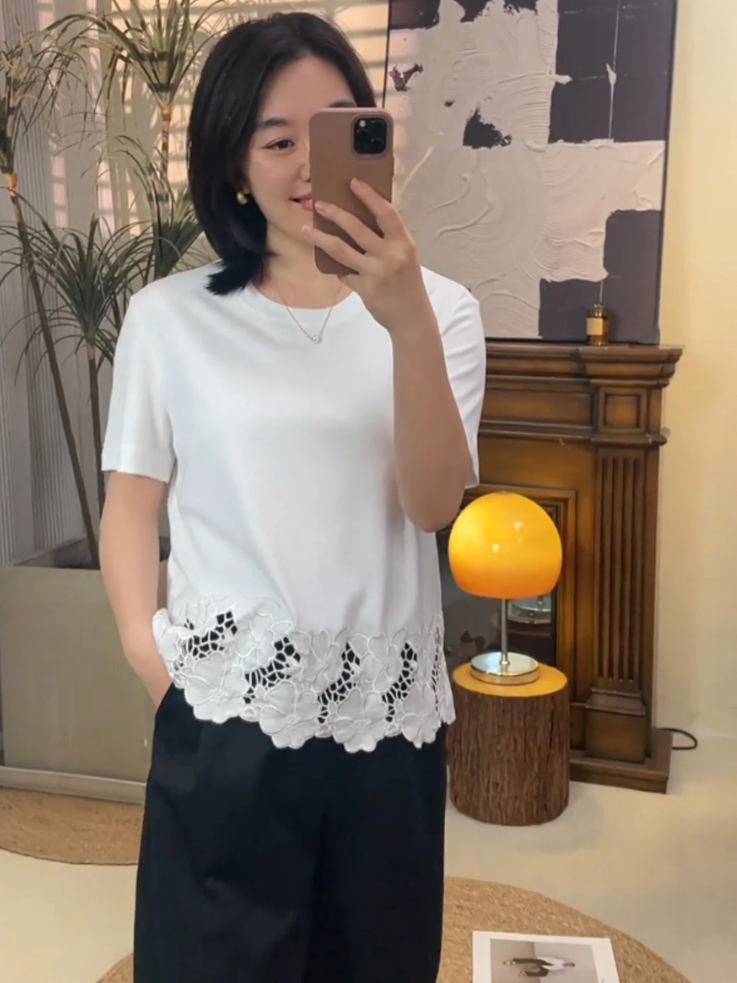 

Круглая футболка свободного кроя Ne ort Sve с вырезом и дизайном Summer Faion Sensation Base irt Pure Color Korean Sle