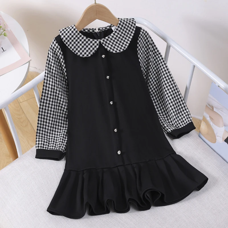 

Autumn Spring Baby Kids School Dresses for Girls Clothes Teenagers Party Outfits Long Sleeve Children Costumes 4 6 8 10 12 Years