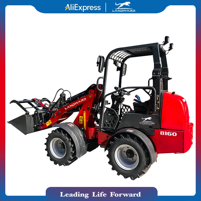 Europe Best-Selling New Design Agricultural Diesel Loader Price Wheel Front Loader Household Mini Loader Attachment Customized